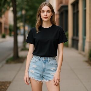 BDG Urban Outfitters Super High Rise Cheeky Denim Shorts Size 29 NWT